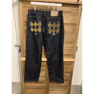 Vintage VarCity Embroidered Denim Blue Jeans Y2K Grunge Skater Street Mens Sz 38